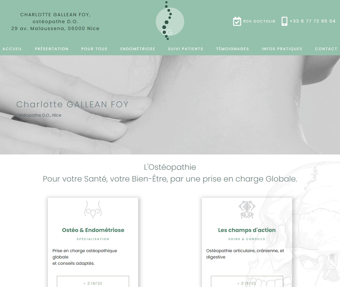 Cabinet ostéopathie - Charlotte Foy